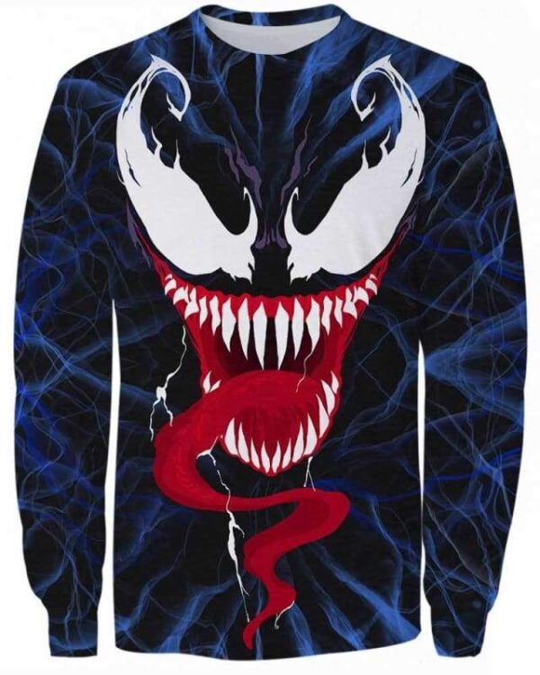Venom Face - All Over Apparel - Sweatshirt / S - www.secrettees.com