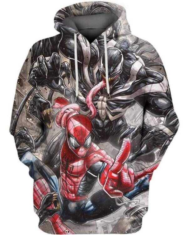 Venom Fight Spider - All Over Apparel - Hoodie / S - www.secrettees.com