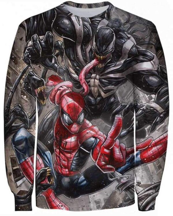 Venom Fight Spider - All Over Apparel - Sweatshirt / S - www.secrettees.com