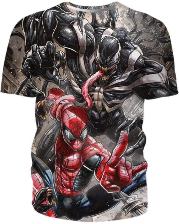 Venom Fight Spider - All Over Apparel - T-Shirt / S - www.secrettees.com