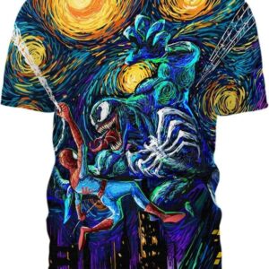 Venom Starry Night - All Over Apparel - T-Shirt / S - www.secrettees.com