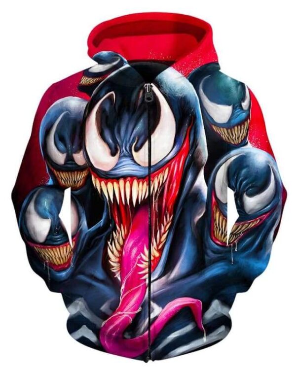 Venom The Madness - All Over Apparel - Zip Hoodie / S - www.secrettees.com