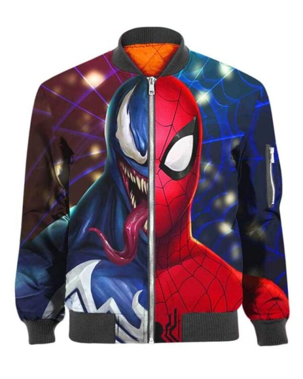 Venom x SpiderMan - All Over Apparel - Bomber / S - www.secrettees.com