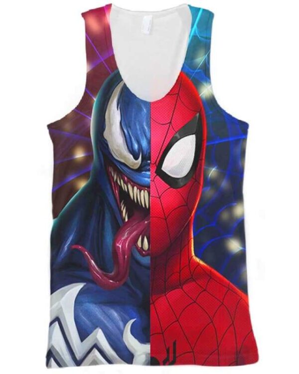 Venom x SpiderMan - All Over Apparel - Tank Top / S - www.secrettees.com