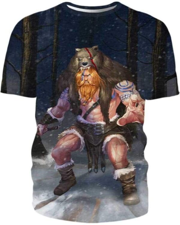 Viking Warrior - All Over Apparel - T-Shirt / S - www.secrettees.com