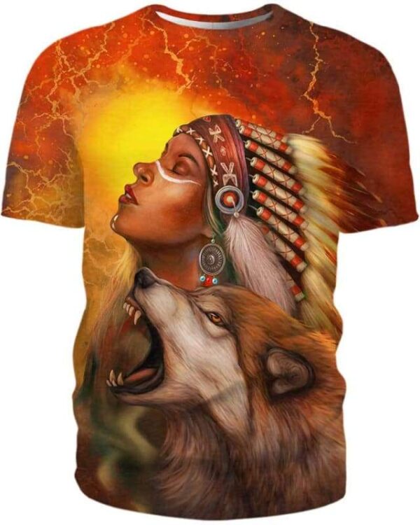 Warrior Wolf Women - All Over Apparel - Kid Tee / S - www.secrettees.com