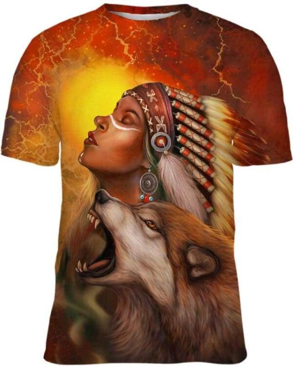 Warrior Wolf Women - All Over Apparel - T-Shirt / S - www.secrettees.com