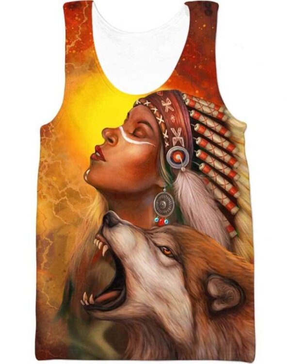 Warrior Wolf Women - All Over Apparel - Tank Top / S - www.secrettees.com