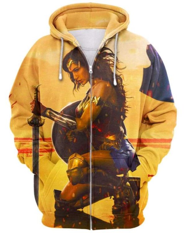 Warrior - All Over Apparel - Zip Hoodie / S - www.secrettees.com