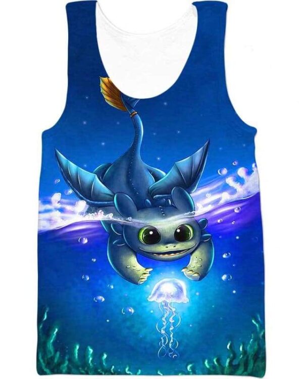 Where’s Toothless Fish - All Over Apparel - Tank Top / S - www.secrettees.com