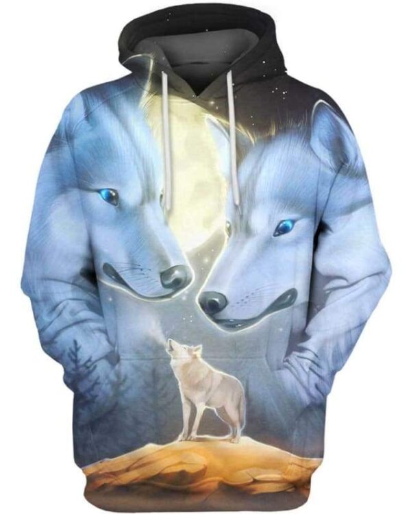 White Wolves - All Over Apparel - Hoodie / S - www.secrettees.com