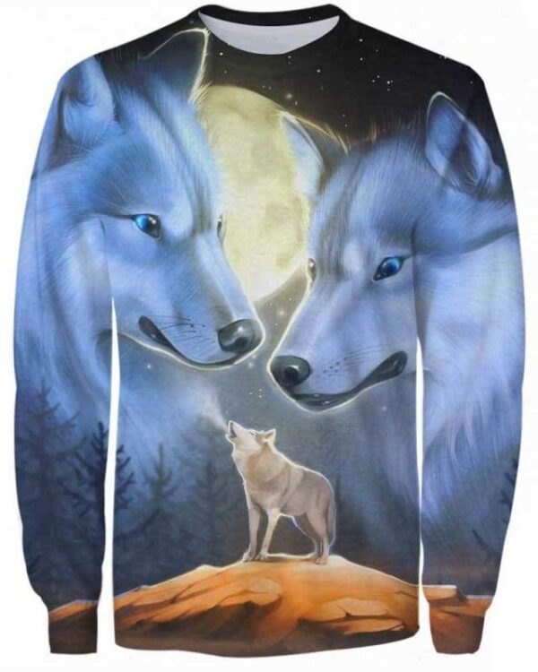 White Wolves - All Over Apparel - Sweatshirt / S - www.secrettees.com