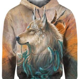 Wolf Blue Stone - All Over Apparel - Hoodie / S - www.secrettees.com