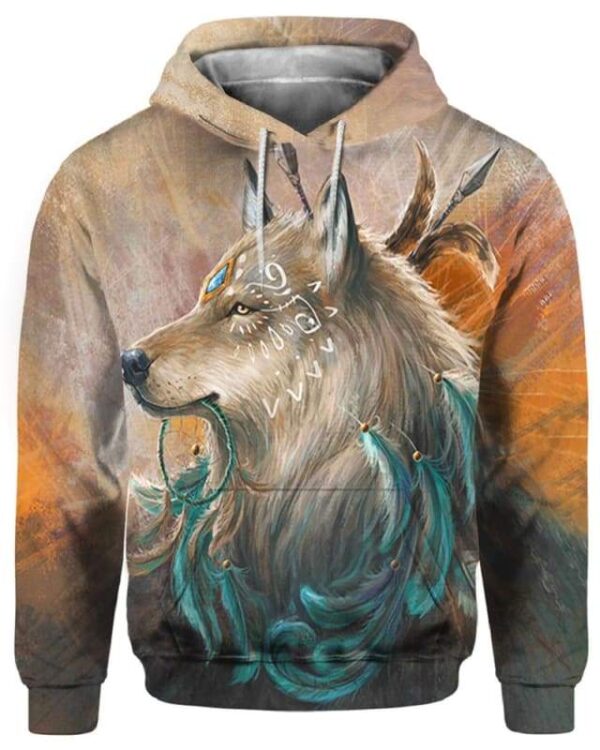 Wolf Blue Stone - All Over Apparel - Hoodie / S - www.secrettees.com