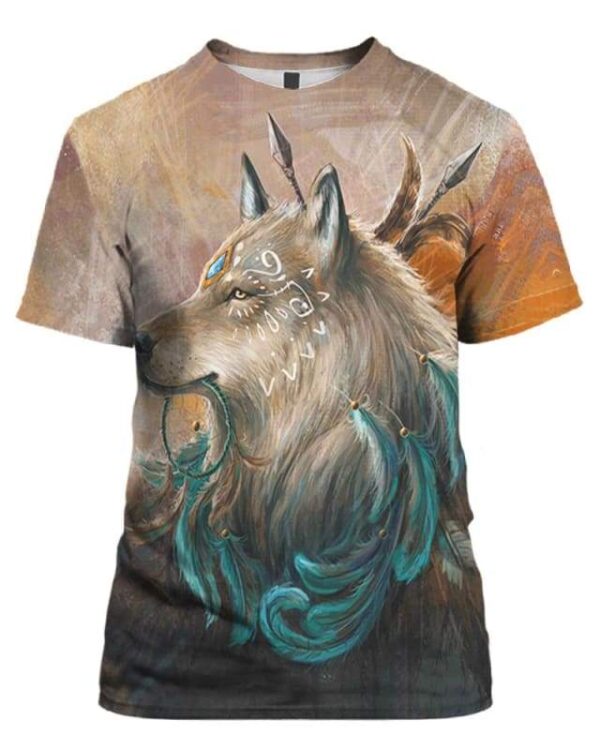 Wolf Blue Stone - All Over Apparel - T-Shirt / S - www.secrettees.com