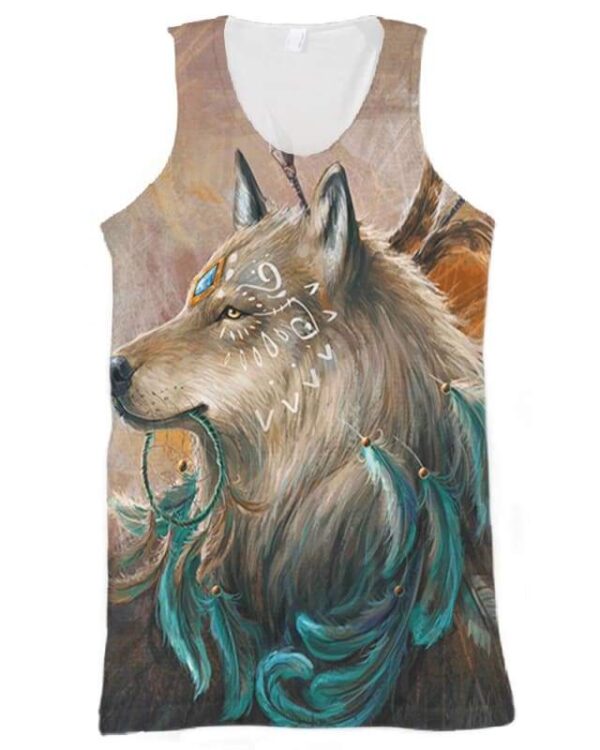 Wolf Blue Stone - All Over Apparel - Tank Top / S - www.secrettees.com