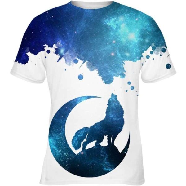 Wolf Howling To Galaxy - All Over Apparel - Kid Tee / S - www.secrettees.com