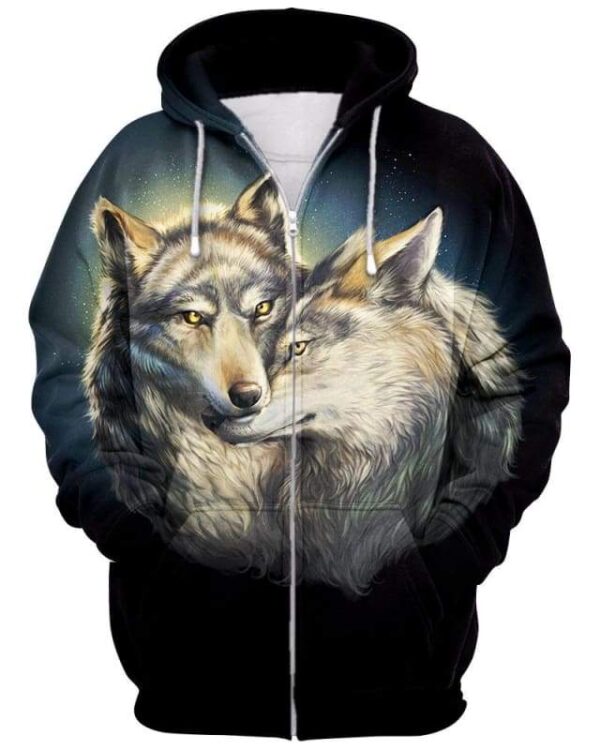 Wolf Mates - All Over Apparel - Zip Hoodie / S - www.secrettees.com