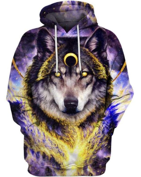 Wolf Night lord Fire Galaxy - All Over Apparel - Hoodie / S - www.secrettees.com