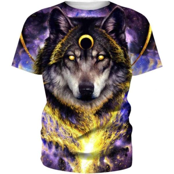 Wolf Night lord Fire Galaxy - All Over Apparel - T-Shirt / S - www.secrettees.com