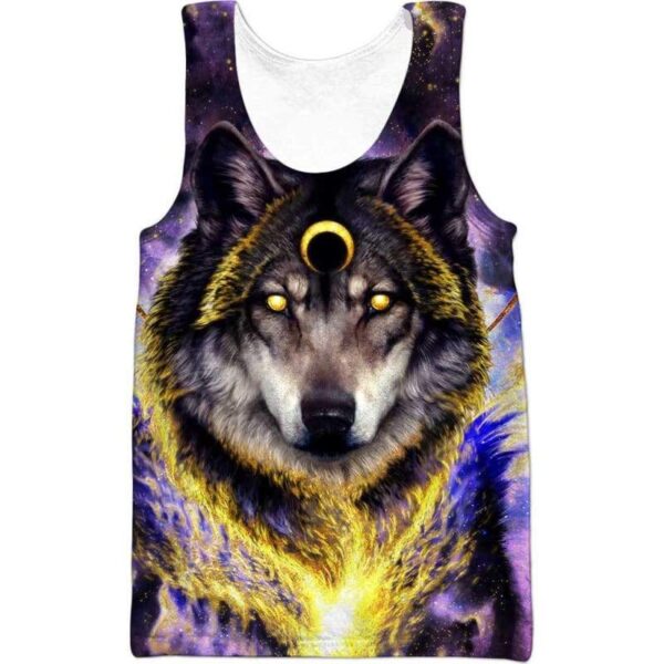 Wolf Night lord Fire Galaxy - All Over Apparel - Tank Top / S - www.secrettees.com