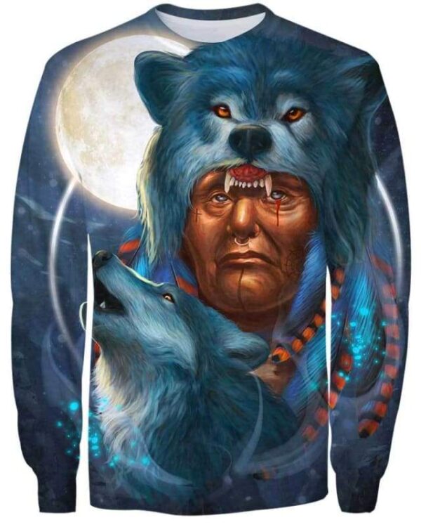 Wolf Warrior - All Over Apparel - Sweatshirt / S - www.secrettees.com