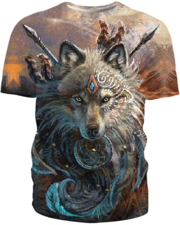 Wolf Warrior - All Over Apparel - T-Shirt / S - www.secrettees.com