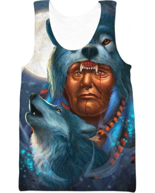 Wolf Warrior - All Over Apparel - Tank Top / S - www.secrettees.com