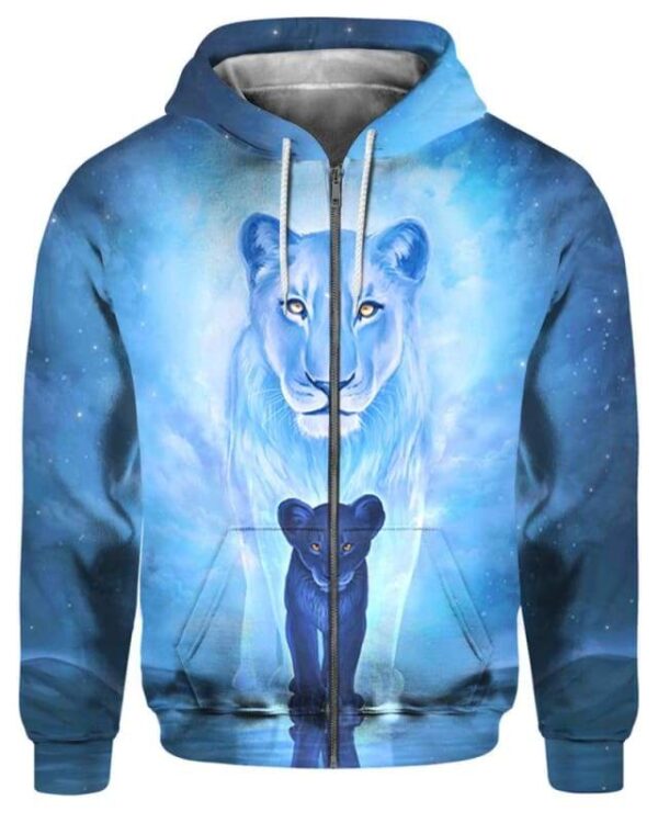 Wolves Blue - All Over Apparel - Zip Hoodie / S - www.secrettees.com