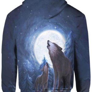 Wolves Moon Night - All Over Apparel - www.secrettees.com