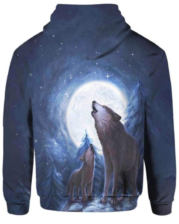 Wolves Moon Night - All Over Apparel - www.secrettees.com