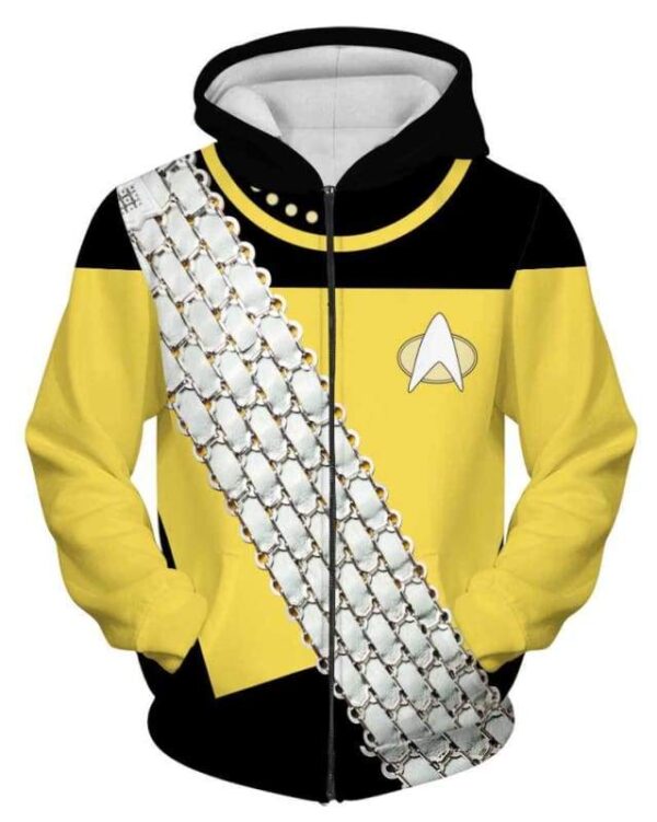 Worf Star Trek Costume - All Over Apparel - Zip Hoodie / S - www.secrettees.com