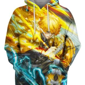 Yellow Thunder - All Over Apparel - Hoodie / S - www.secrettees.com