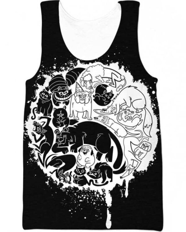Yin and Yang - All Over Apparel - Tank Top / S - www.secrettees.com