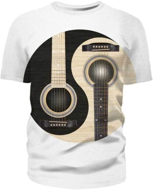 Yin Yang Guitar - All Over Apparel - T-Shirt / S - www.secrettees.com