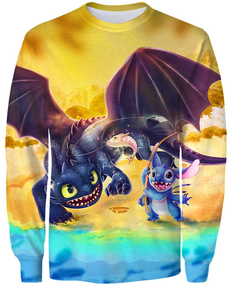 Toothless How to Train Your Dragon 3D All Over Sublimation Printing Shirt