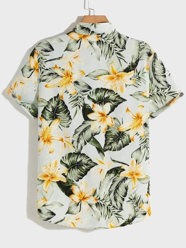 Men Drop Shoulder Tropical Print Shirt - 3D All over print | Style for ...