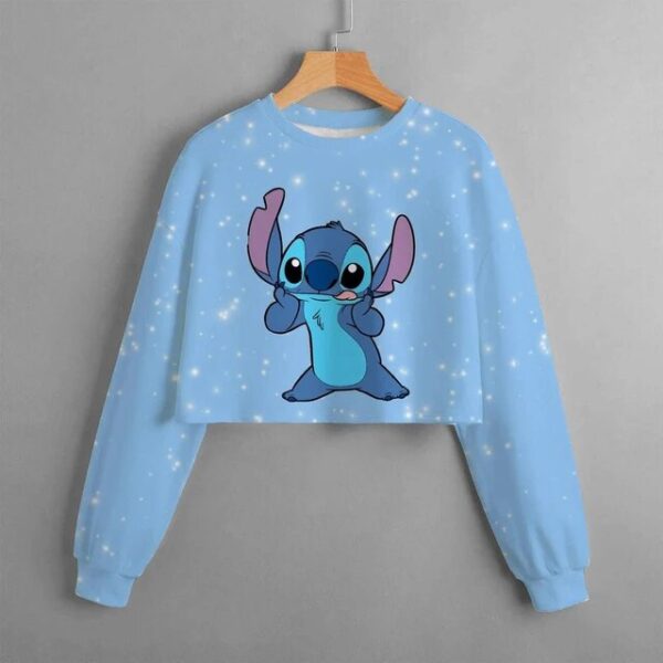 Lovely Lilo & Stitch Crop Hoodie (1)