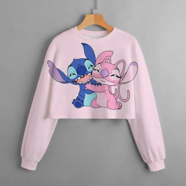 Lovely Lilo & Stitch Crop Hoodie (4)